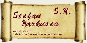 Stefan Markušev vizit kartica